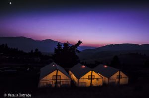 Wall tent rentals near Yellowstone National Park with a great view