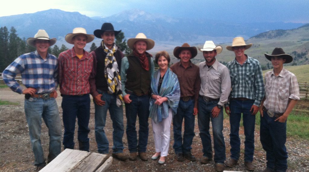 Our wranglers with Mrs. Laura Bush